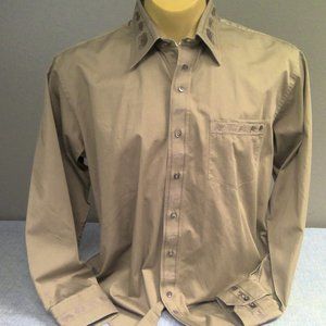 Presidential Shirt Long Sleeve Button Up Embroidered Elephant Men's Large